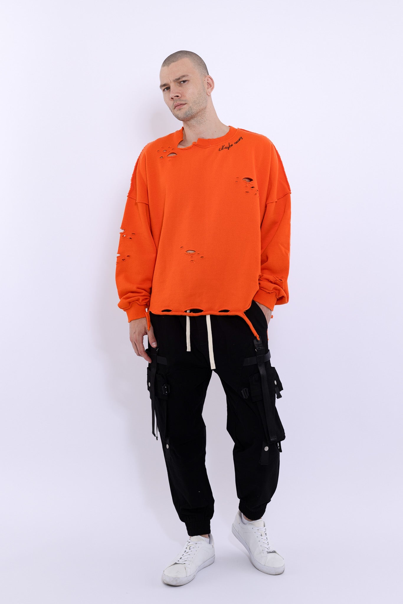 Signature Destroyed Crewneck Sweatshirt